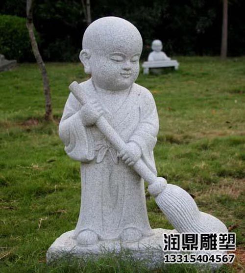 石雕小沙彌雕塑